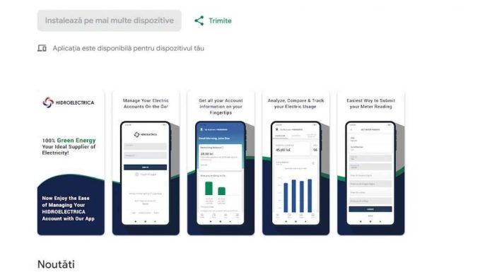 Aplicatia iHidro de la Hidroelectrica